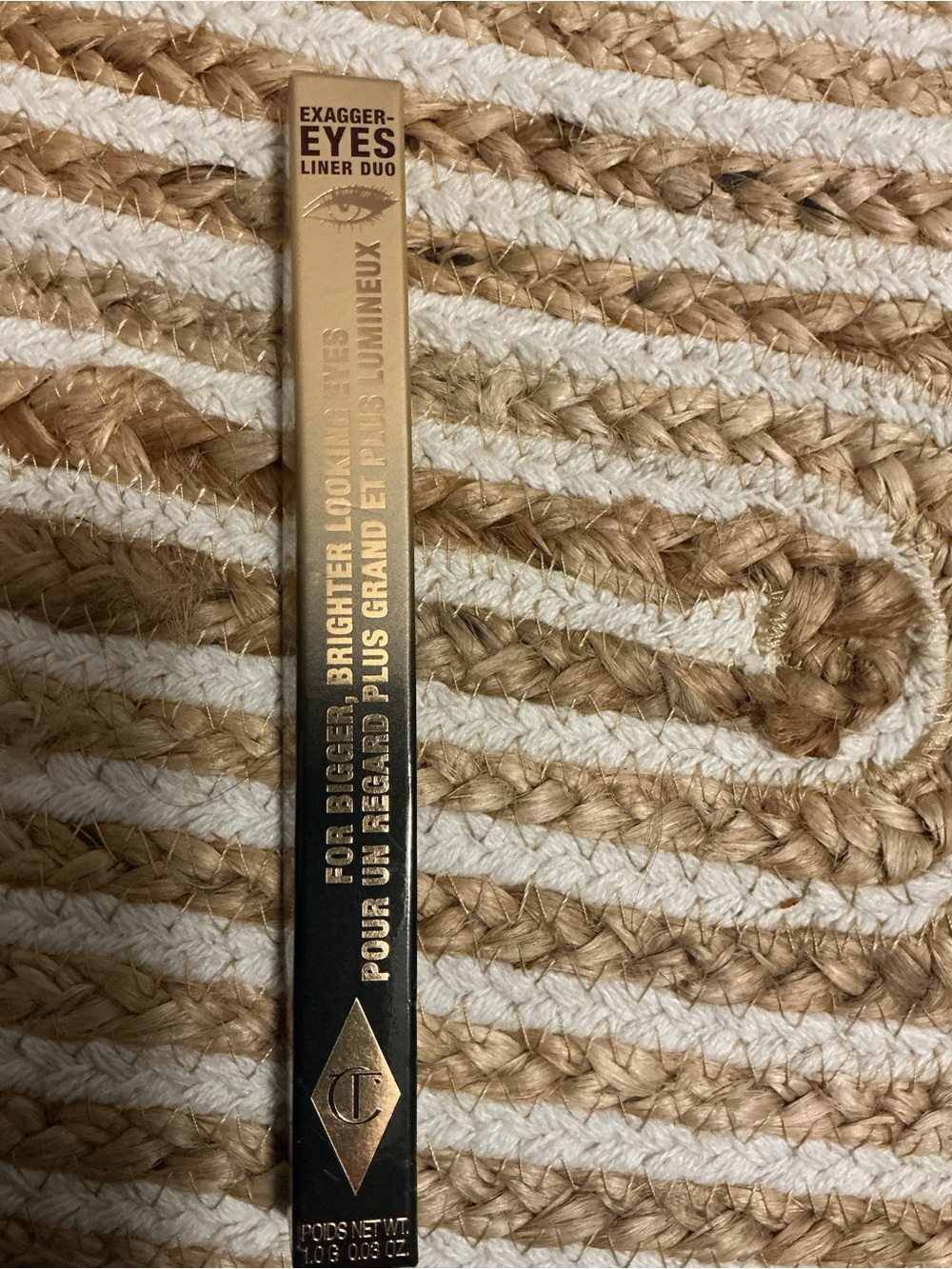 Charlotte Tilbury Exagger-Eyes Liner Duo in Black and Gold Packaging